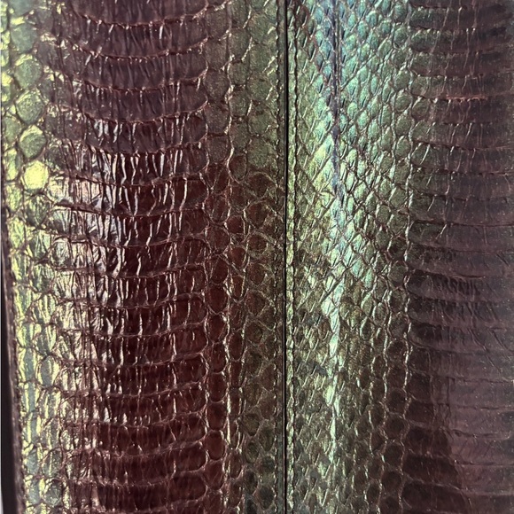 Balenciaga Iridescent Green and Purple Snake Skin Tote - Picture 3 of 11